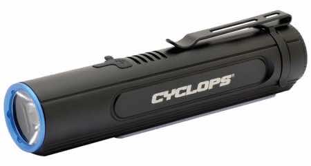 Cyclops CYCTF1200RC FX1200 Pocket Flashlight Black 210/1200 Lumens White LED