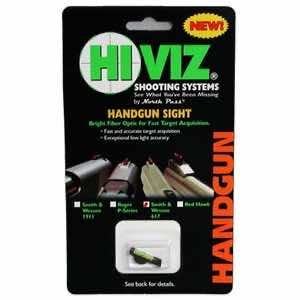 HiViz SW617G S&W 617, 647, 648 Front Sight Black | Green Fiber Optic