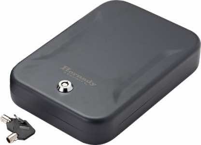 Hornady 95210 Lock Box XL Key Entry Black Steel Holds 1 Handgun 10