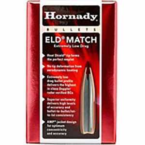 Hornady 26100 ELD Match 6.5mm .264 100 gr Extremely Low Drag Match 100 Per Box/ 25 Case