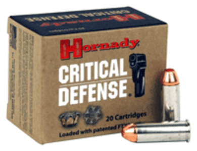 Hornady 90700 Critical Defense 44S&WSpl 165gr Hornady Flex Tip eXpanding 20 Per Box/10 Case