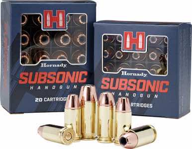 Hornady 90287 Subsonic Handgun 9mmLuger 147gr Hornady XTP Subsonic 25 Per Box/10 Case