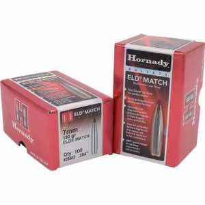 Hornady 28503 ELD Match 7mm .284 180 gr Extremely Low Drag Match 100 Per Box/ 15 Case