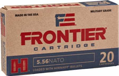 Frontier Cartridge FR200 Military Grade Centerfire Rifle 5.56x45mmNATO 55gr Full Metal Jacket 20 Per Box/25 Case