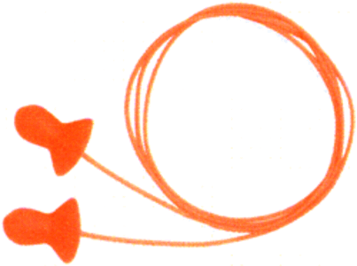 Howard Leight R01522 Corded Ear Plugs Quiet Foam 26 dB Behind The Neck Orange Adult 2 Pair