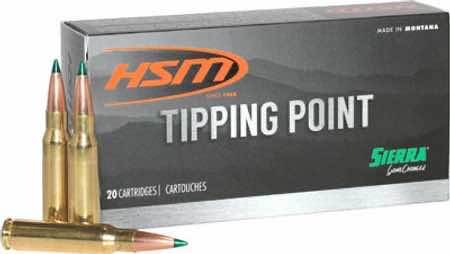 HSM 65CREEDMOOR4N Tipping Point 6.5 Creedmoor 130 gr Sierra GameChanger 20 Per Box/ 25 Case
