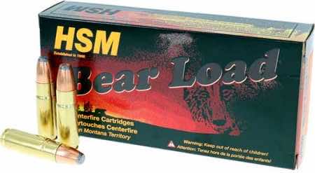 HSM 458SOCOM1N Bear Load 458 SOCOM 350 gr Jacketed Flat Point 20 Per Box/ 25 Case