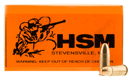 HSM 9MM4R Training 9mm Luger 124 gr Full Metal Jacket 50 Per Box/ 20 Case