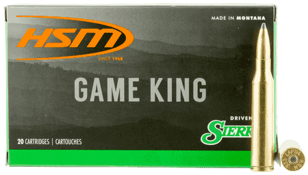 HSM 338LAPUA14N Game King 338 Lapua Mag 215 gr Sierra GameKing Spitzer Boat Tail 20 Per Box/ 20 Case