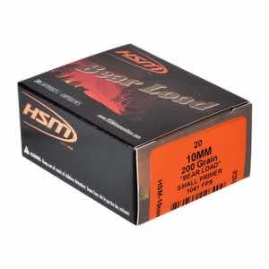 HSM 10MM9N20 Bear Load 10mm Auto 200 gr Lead Round Nose Flat Point 20 Per Box/ 20 Case
