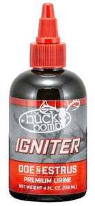 The Buck Bomb 200008 Igniter Deer Attractant Doe In Estrus Scent 4 oz Squeeze Bottle