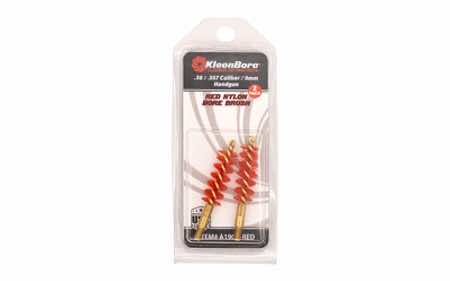 Kleen-Bore KLEEN BR 9MM RED BRUSH 2PK