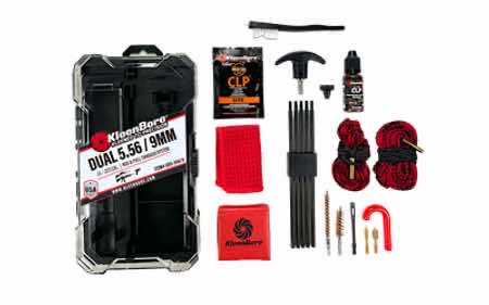 KleenBore KDS556/9 Dual System Cleaning Kit 5.56/22/223 w/ Dual Rod Rope Pull Through