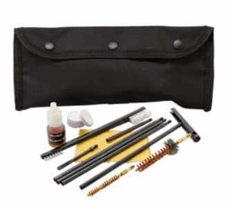 KleenBore POU302B Modular Cleaning Kit Multi-Caliber Handgun/Rifle Bronze/Nylon Bristles Black Nylon Case