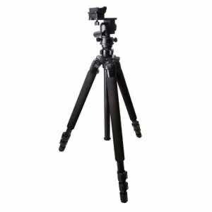 KOPF Jager KJ85003K Folding Tripod K700 Tripod made of Aluminum with Black Finish, Adjustable Reaper Rail, 3-Level Leg Extension, 21-87 Degree Pan & Tilt