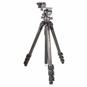 KOPF Jager KJ85004K K800 Tripod made of Carbon Fiber with Black Finish, Adjustable Reaper Rail, 4-Level Leg Extension, 21-87 Degree Pan & Tilt