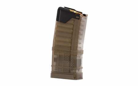 LANCER SYSTEMS L5AWM GEN2 5.56X45 NATO 20RD MAGAZINE TRANSLUCENT DARK EARTH