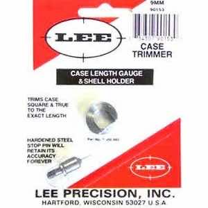 Lee Precision 90153 Case Length Gauge 9mm Luger Steel Works With Cutter/Lock Stud Includes Shell Holder
