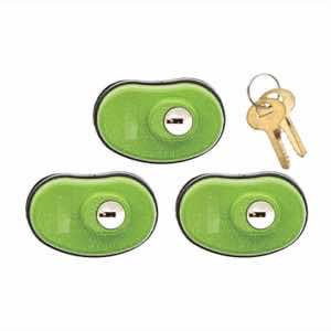 Lockdown 1118825 Keyed Trigger Lock Open With Key Green Rubber 3 Pack
