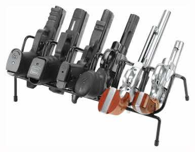 Past 222210 LockDown 6 Gun Handgun Rack Black