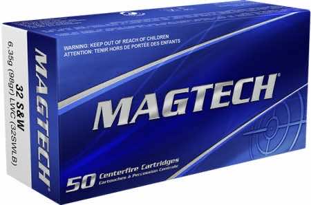 Magtech 32SWLB Range/Training 32 S&W Long 98 gr Lead Wadcutter 50 Per Box/ 20 Case