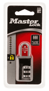 Master Lock 646D Combination Lock Open With Combination Black Steel
