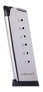 Mec-Gar MGCO4507NPF 1911 Officers 7rd 45 ACP Nickel Carbon Steel