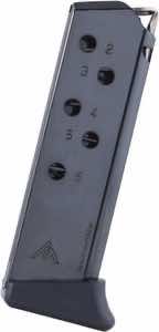 Mec-Gar MGWPPKFRB Standard Blued Detachable w/ Finger Rest 6rd 380 ACP for Walther PPK