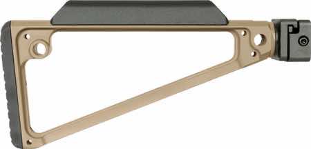 Midwest Industries MITRISFFDE Triangle Side Folding Stock Flat Dark Earth 6061 Aluminum