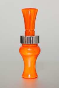 Echo Calls 79026 Timber Double Reed Mallard Sounds Attracts Ducks Orange Pearl Acrylic