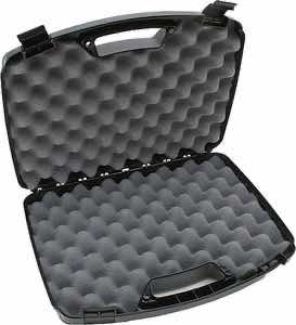 MTM Case-Gard 80940 Double Handgun Case Black Polypropylene Holds 2 Handguns w/ up to 8' Barrels