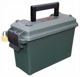 MTM Case-Gard AC30T11 Ammo Can Tall 30 Cal Handgun Forest Green Polypropylene