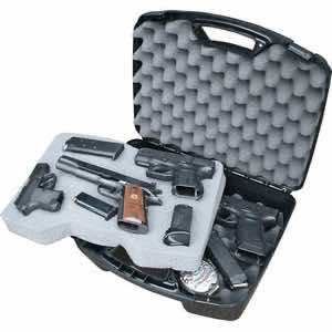MTM Case-Gard 81140 Handgun Case Black Polypropylene Holds 4 Handgun w/ up to 8