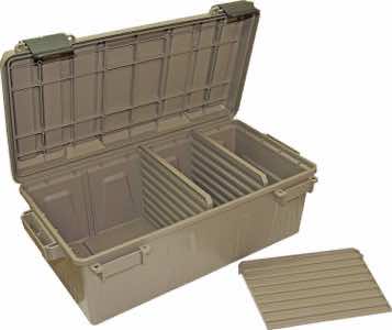 MTM Case-Gard ACDC30 Ammo Crate Divided Utility Box Beige Polypropylene 21