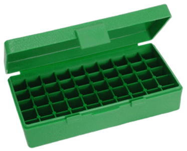 MTM Case-Gard P504510 Case-Gard P-50 Multi-Caliber Handgun Green Polypropylene 50rd