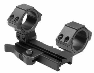 NcStar MARCQ AR15 Adjustable QR Scope Mount/Ring Combo Black Anodized