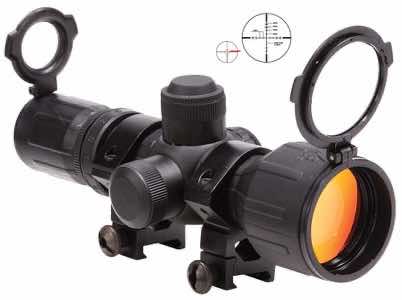 NcStar SEECR3942R Tactical Compact 3-9x42mm Red/Green Illuminated P4 Sniper Reticle 30mm Tube One Piece Aluminum Body w/Rubber Outer Coating