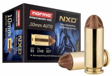 Norma Ammunition 611340020 Self Defense NXD 10mm Auto NXD 20 Per Box/ 10 Case
