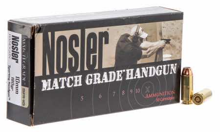 Nosler 51412 Assured Stopping Power Handgun 10mmAuto 180gr Jacketed Hollow Point 50 Per Box/10 Case