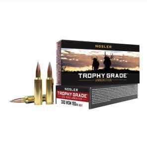 Nosler 60106 Trophy Grade Long-Range 300 WSM 190 gr Nosler Spitzer AccuBond Long Range 20 Per Box/ 10 Case