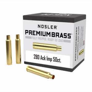 Nosler 10175 Premium Brass Unprimed Cases 280 Ackley Improved Rifle Brass/ 50 Per Box