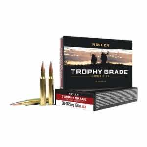 Nosler 60102 Trophy Grade Long-Range 30-06 Springfield 168 gr Nosler Spitzer AccuBond Long Range 20 Per Box/ 10 Case