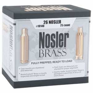 Nosler 10140 Premium Brass Unprimed Cases 26 Nosler Rifle Brass/ 25 Per Box