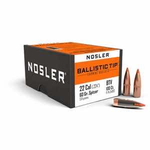 Nosler 34992 Ballistic Tip 22 Cal .224 60 gr Spitzer/ 100 Per Box