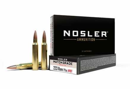 Nosler 60011 Match Grade 223 Rem 77 gr Custom Competition Hollow Point Boat Tail 20 Per Box/ 20 Case