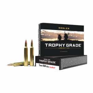 Nosler 60048 Trophy Grade 7mm RUM 160 gr Nosler Spitzer Partition 20 Per Box/ 10 Case