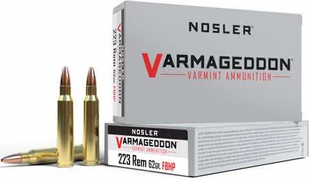 Nosler 40223 Varmageddon 223 Rem 62 gr Flat Base Hollow Point 20 Per Box/ 20 Case