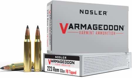 Nosler 65139 Varmageddon 223 Rem 53 gr Flat Base Tipped 20 Per Box/ 20 Case