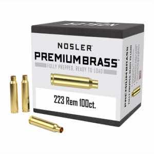 Nosler 10098 Premium Brass Unprimed Cases 223 Rem Rifle Brass/ 100 Per Box