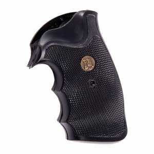 Pachmayr 02528 Gripper Grip Checkered Black Rubber with Finger Grooves for Colt Python, Trooper